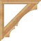 Ekena Millwork Balboa Traditional Rough Sawn Bracket w/ Offset Brace, Western Red Cedar, 6"W x 44"D x 44"H BKT0604X44X44BOA01RWR - alternate 3